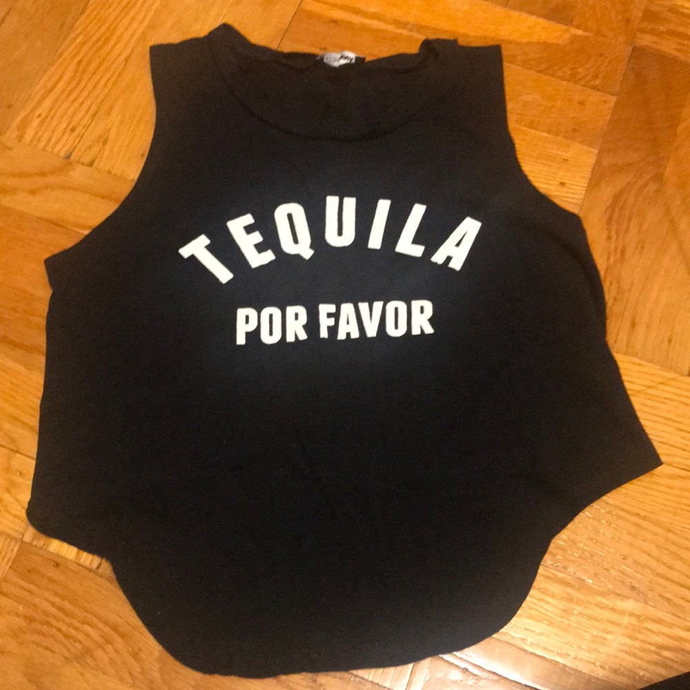 Tequila tie knot crop top